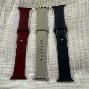 Set of Three Silicone Watch Bands